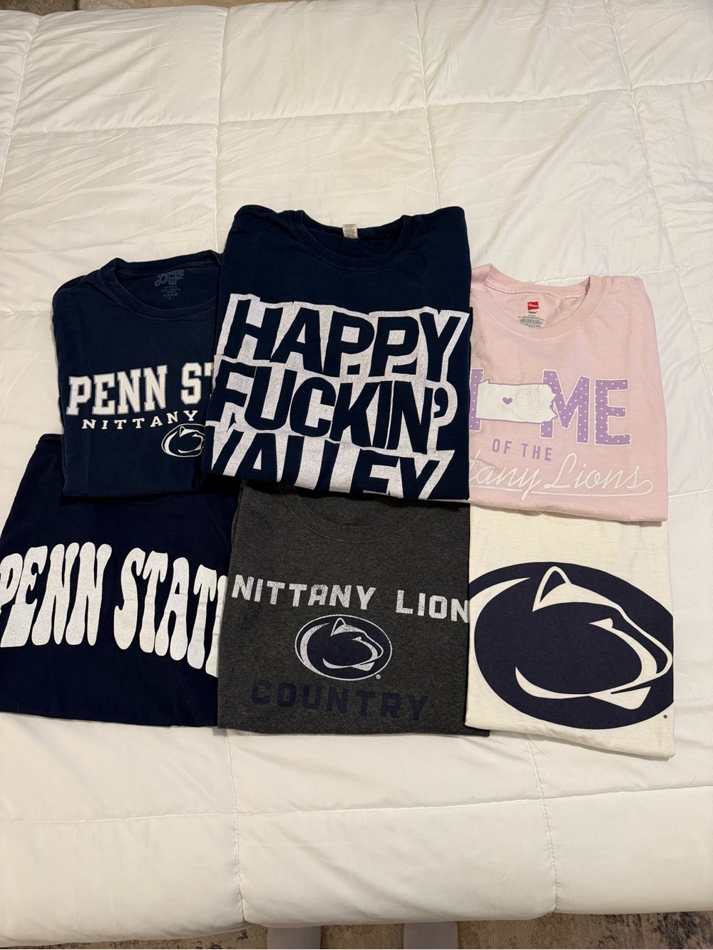 Penn State women’s Navy & Pink Logo T-Shirts - Pack sizes M-L